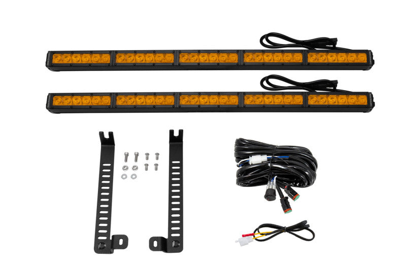 SS30 Dual Stealth Lightbar Kit - Amber Driving — 14-19 Toyota 4Runner