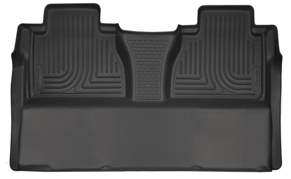 CrewMax Cab Pickup Weatherbeater Black 2nd Seat Floor Liners — 14-15 Toyota Tundra