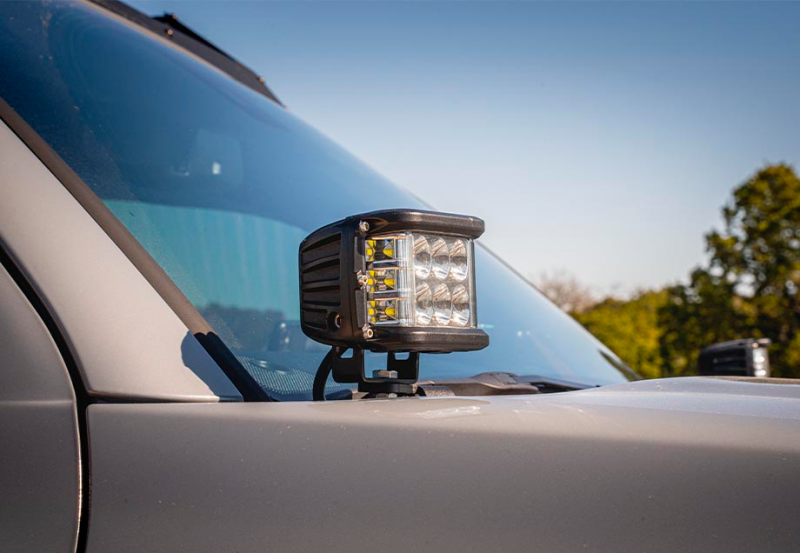 Low Profile Led Ditch Light Brackets Kit - Brackets W/ 3X2 18W Led — 10-24 Toyota 4Runner
