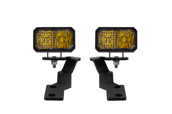 Stage Series 2in LED Ditch Light Kit - Sport Yellow Combo — 16-21 Toyota Tacoma