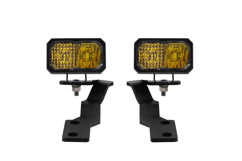 Stage Series 2in LED Ditch Light Kit - Yellow Pro Combo — 16-21 Toyota Tacoma
