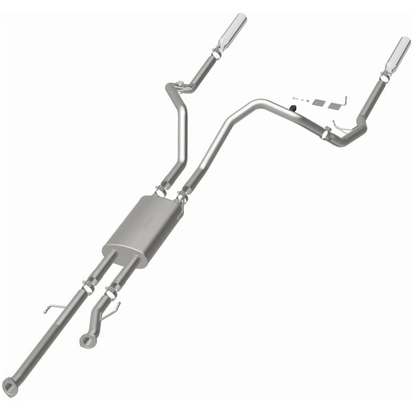 14 V8 4.6L/5.7L Stainless Cat Back Exhaust Dual Split Rear Exit — Toyota Tundra