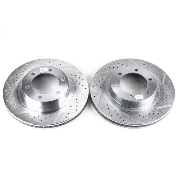 Evolution Drilled & Slotted Rotors Front - Pair — 03-09 Lexus GX470