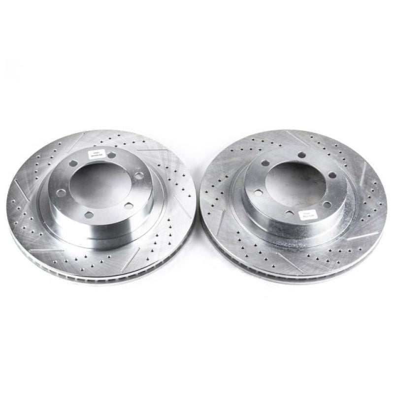 Evolution Drilled & Slotted Rotors Front - Pair — 03-09 Lexus GX470