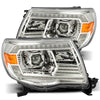 PRO-Series Projector Headlights Plank Style Design Chrome w/DRL — 05-11 Toyota Tacoma