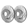 Select Sport Drilled Slotted Rear Passenger-Side Brake Rotor — 13-17 Toyota Land Cruiser