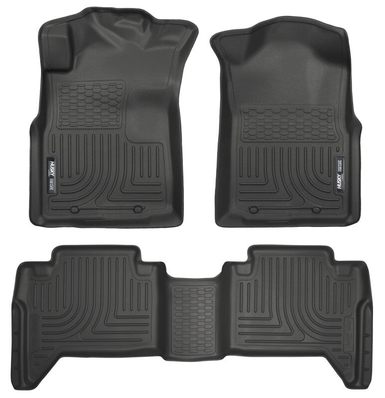 WeatherBeater Combo Black Floor Liners — 05-13 Toyota Tacoma
