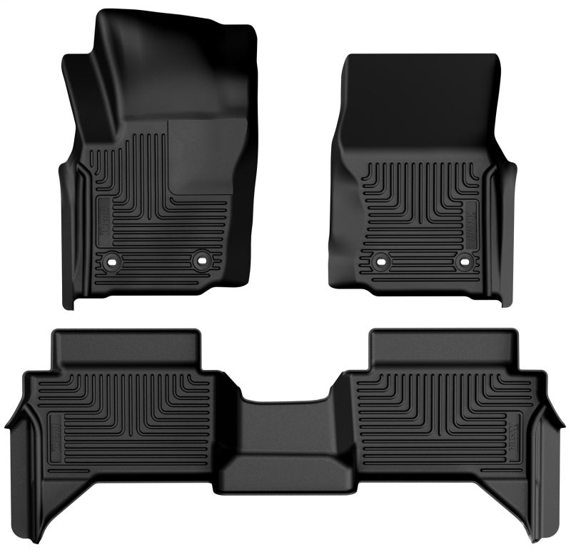 CC/DC (Manual Trns) Weatherbeater Front & 2nd Seat Floor Liner - Blk — 2024 Toyota Tacoma