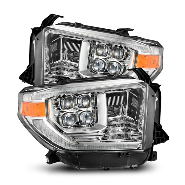 NOVA LED Proj HL Chrome w/Actv Light & Seq. Sig + Switchback DRL — 14-21 Toyota Tundra