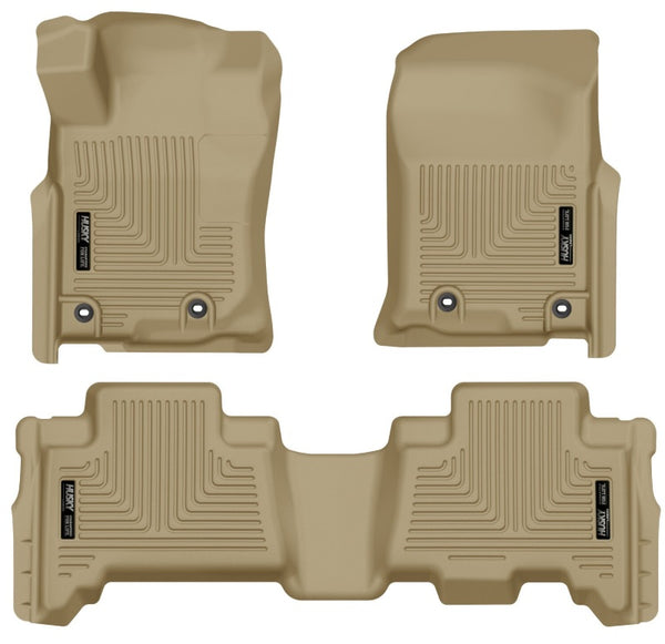 WeatherBeater Tan Front & 2nd Seat Floor Liners — 2013 Toyota 4Runner