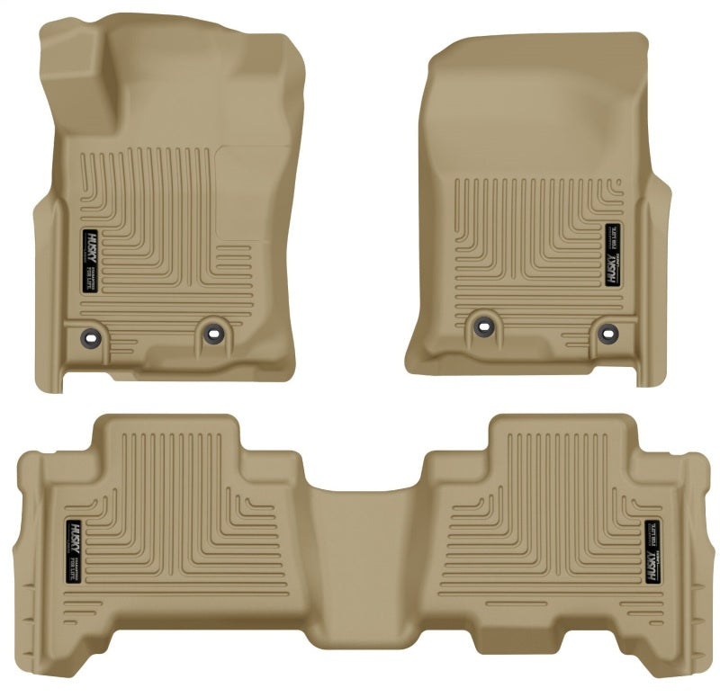 WeatherBeater Tan Front & 2nd Seat Floor Liners — 2013 Toyota 4Runner