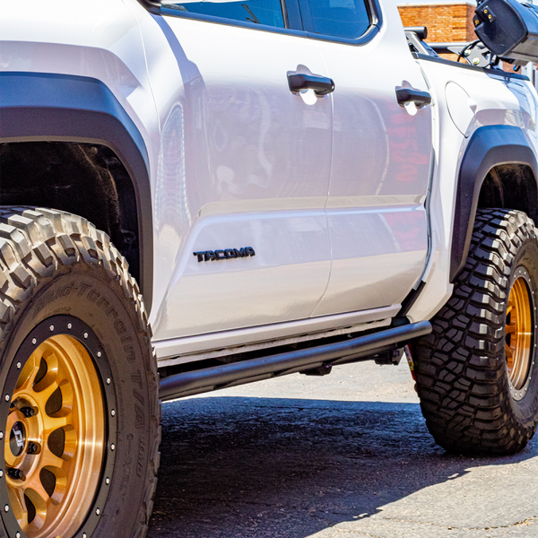 Trail Ed Rock Sliders - Double Cab Short Bed/No Kick Out/PwdrCoat — 2024+ Toyota Tacoma