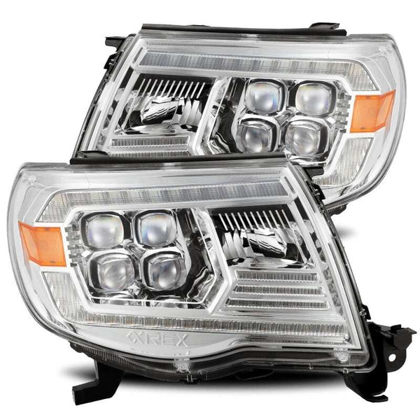NOVA LED Projector Headlights Plank Style Chrome w/Activation Light/DRL — 05-11 Toyota Tacoma