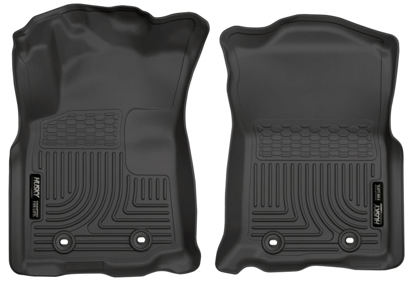 WeatherBeater Black Front Floor Liners Double Cab — 2018 Toyota Tacoma