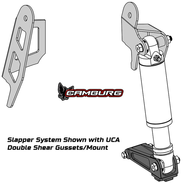 2.5 Front Slapper Bump Stop Mount Kit w/ UCA Gussets Only — 05-23 Toyota Tacoma