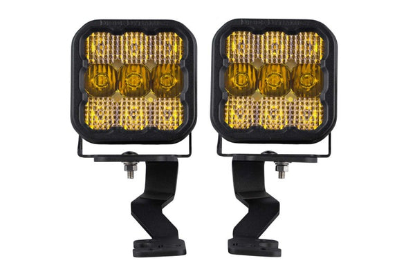 SS5 Sport Stage Series Ditch Light Kit - Yellow Combo — 2022 Toyota Tundra