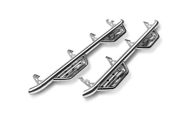 CrewMax (All Beds) SRW Podium SS - Cab Length - 3in - Polished SS — 2022 Toyota Tundra