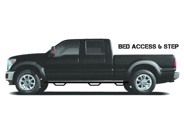 Nerf Step Access Cab 6ft Bed - Tex. Black - Bed Access - 2in — 05-15 Toyota Tacoma