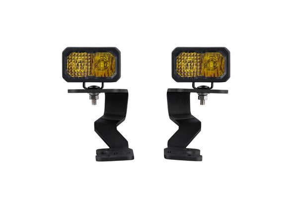 C2 Sport Stage Series Ditch Light Kit - Yellow Combo — 2022 Toyota Tundra