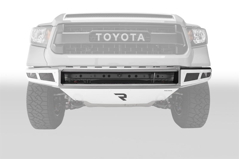 M-RDS Front Bumper - Gloss Black w/Silver Skid Plate — 14-17 Toyota Tundra