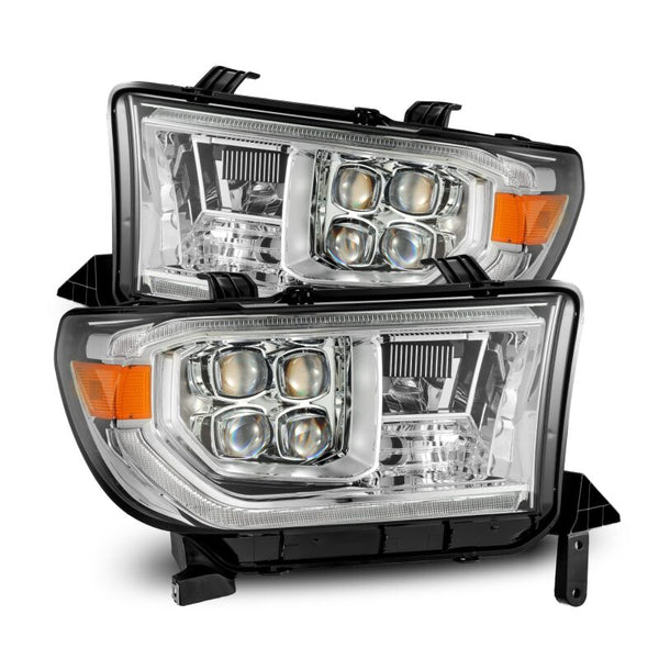 NOVA LED Proj HL Chrome w/Actv Light Seq. Sig + DRL — 07-13 Toyota Tundra