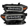 NOVA LED Projector Headlights Plank Style Black w/Activation Light — 16-20 Toyota Tacoma