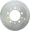 Select Sport Drilled Slotted Rear Passenger-Side Brake Rotor — 13-17 Toyota Land Cruiser