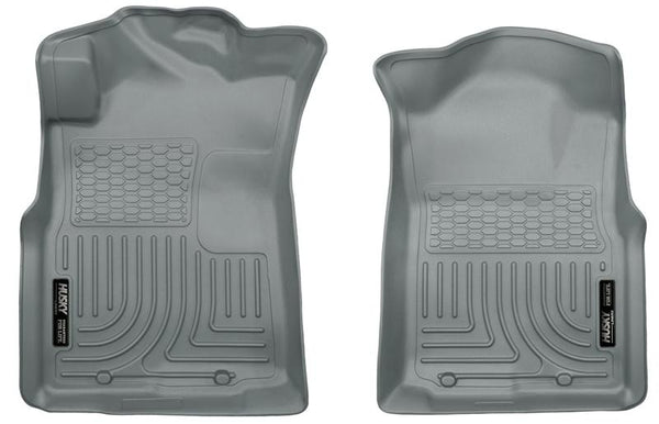 Crew/Extended/Standard Cab WeatherBeater Front Grey Floor Liners — 05-15 Toyota Tacoma