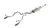 Cat-Back Touring SS Catback Exhaust w/ Black Chrome Tips Long Bed — 07-21 Toyota Tundra