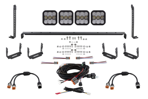 SS5 Stealth Grille LED 4-Pod Kit - Pro White Combo — 14-23 Toyota 4Runner