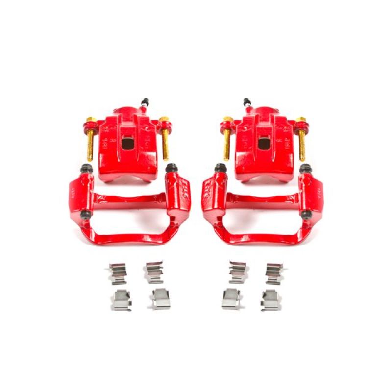 Red Calipers w/Brackets Rear - Pair — 08-15 Toyota Sequoia