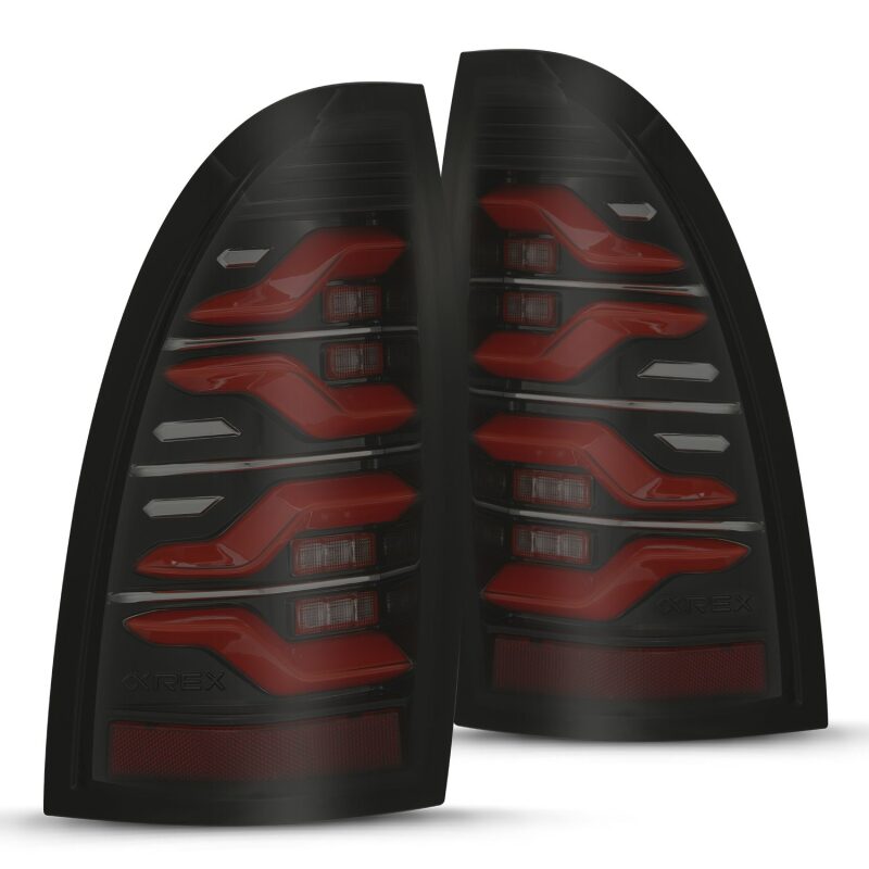 LUXX LED Taillights Blk/Red w/Activ Light/Seq Signal — 05-15 Toyota Tacoma