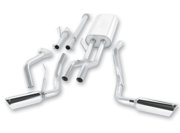 4.6L / 5.7L V8 Crew Max Double Cab SS Dual Split Catback Exhaust — 09-15 Toyota Tundra