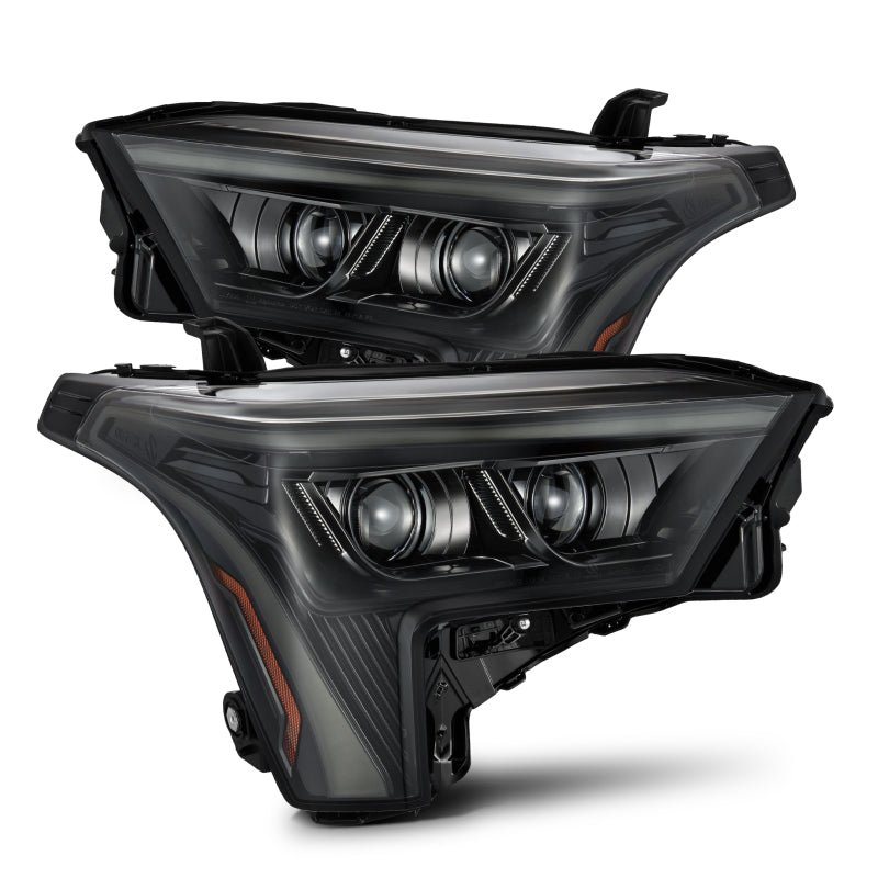 LUXX-Series Headlights Alpha-Blk w/White DRL - Req 810029 OR 810030 — 22-23 Toyota Tundra