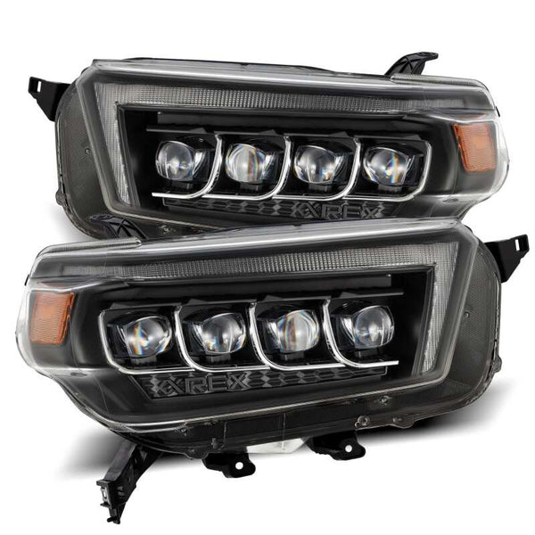 NOVA LED Projector Headlights Plank Style Black w/Seq Signal/DRL — 10-13 Toyota 4Runner