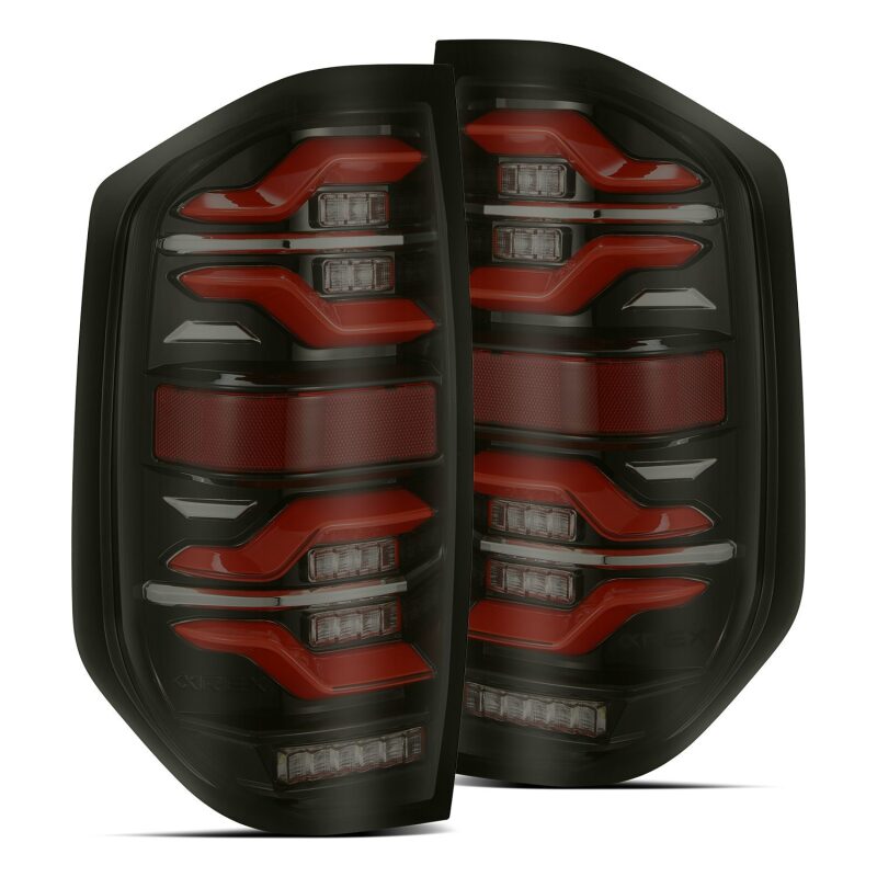 LUXX LED Taillights Black/Red w/Activ Light/Seq Signal — 14-21 Toyota Tundra