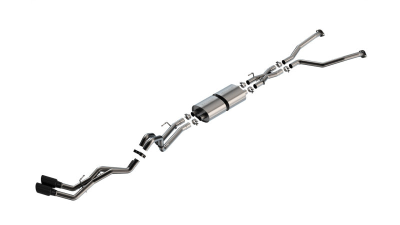 3.4L V6 (Inc. Hyb.) Ext. Cab/STD Bed/145.7in WB S-Type Cat-Back - Blk — 22-24 Toyota Tundra