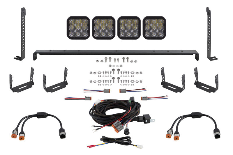 SS5 Stealth Grille LED 4-Pod Kit Sport - White Driving — 14-23 Toyota 4Runner