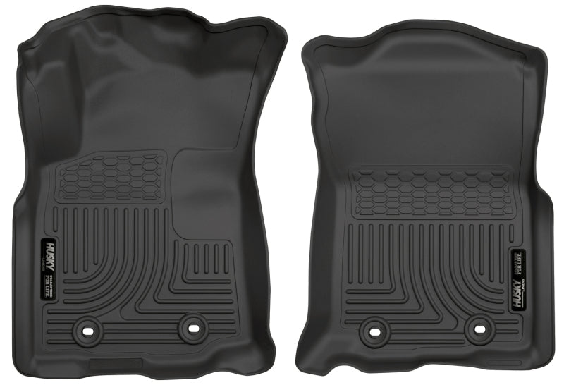 W/ Standard Trans WeatherBeater Black Front Floor Liners Double Cab — 2018 Toyota Tacoma