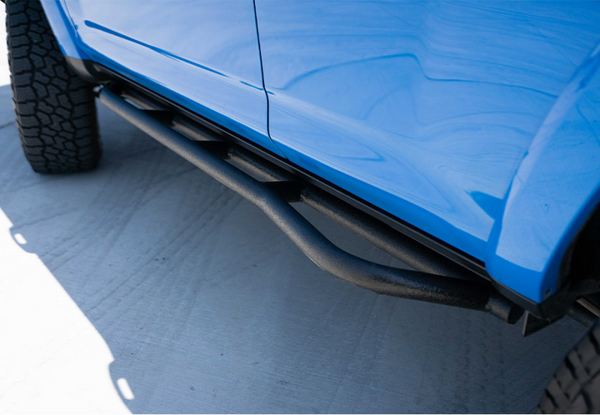 Trail Edition Bolt On Rock Sliders - No Kick Out BedLiner — 10-24 Toyota 4Runner
