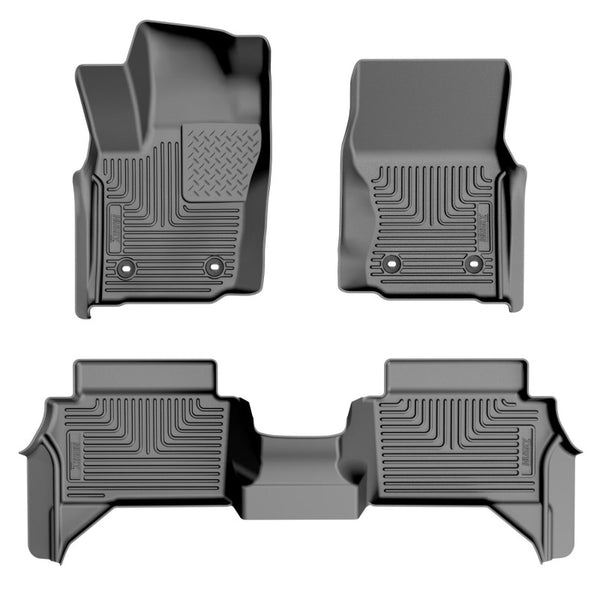 Hybrid Weatherbeater Front & 2nd Seat Floor Liners - Black — 24-25 Toyota Tacoma