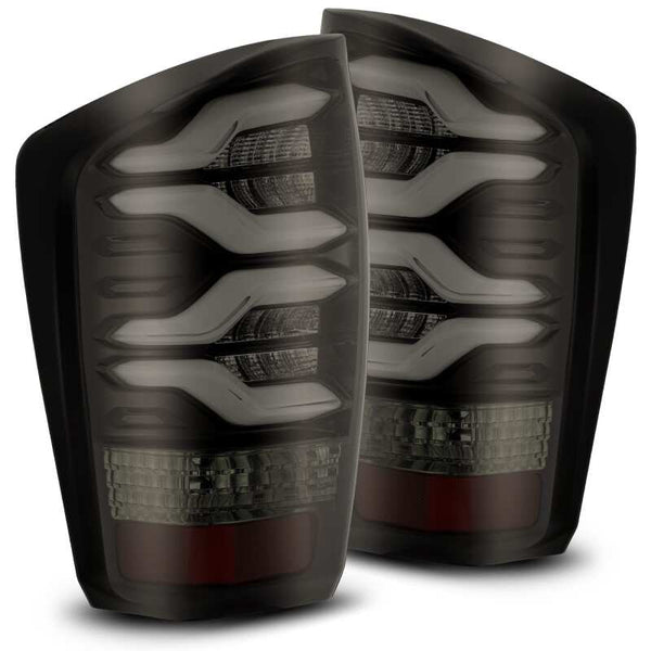 LUXX LED Taillights Blk/Red w/Activ Light/Seq Signal — 16-21 Toyota Tacoma