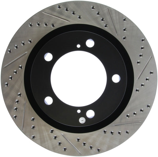 Front Left Slotted & Drilled Rotor — 07-09 Toyota Tundra