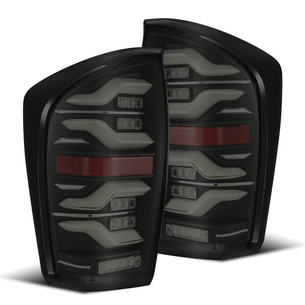 LUXX LED Taillights Blk w/Activ Light/Seq Signal — 16-21 Toyota Tacoma
