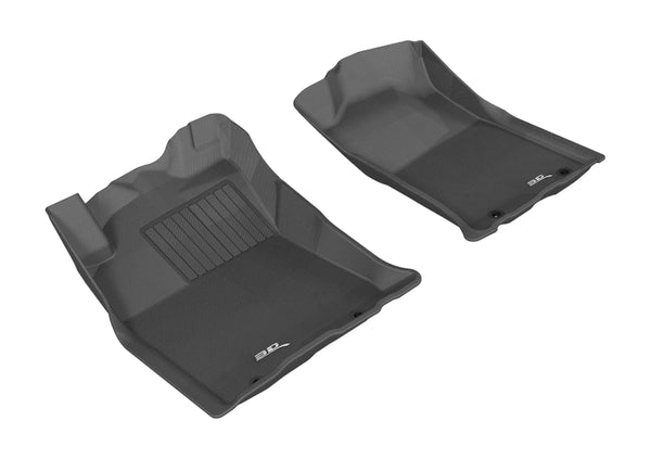 Kagu 1st Row Floormat Double Cab - Black — 2012-2015 Toyota Tacoma
