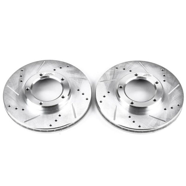 Evolution Drilled & Slotted Rotors Front - Pair — 95-04 Toyota Tacoma