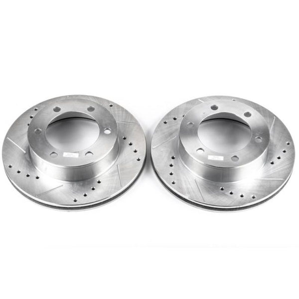 Evolution Drilled & Slotted Rotors Front - Pair — 96-02 Toyota 4Runner