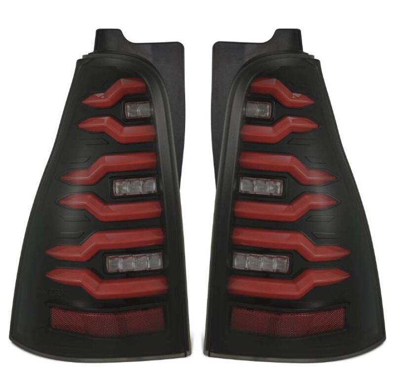 LUXX-Series LED Tail Lights- Black/Red — 03-09 Toyota 4Runner