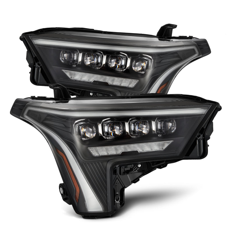 NOVA-Series Headlights Black w/Amber DRL - Req 810029 OR 810030 — 22-23 Toyota Tundra