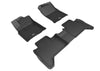 Kagu 1st & 2nd Row Floormats Double Cab - Black — 2018-2020 Toyota Tacoma